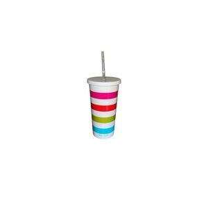 Kate Spade Multicoloured Striped Plastic Tumbler